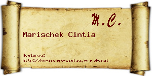 Marischek Cintia névjegykártya